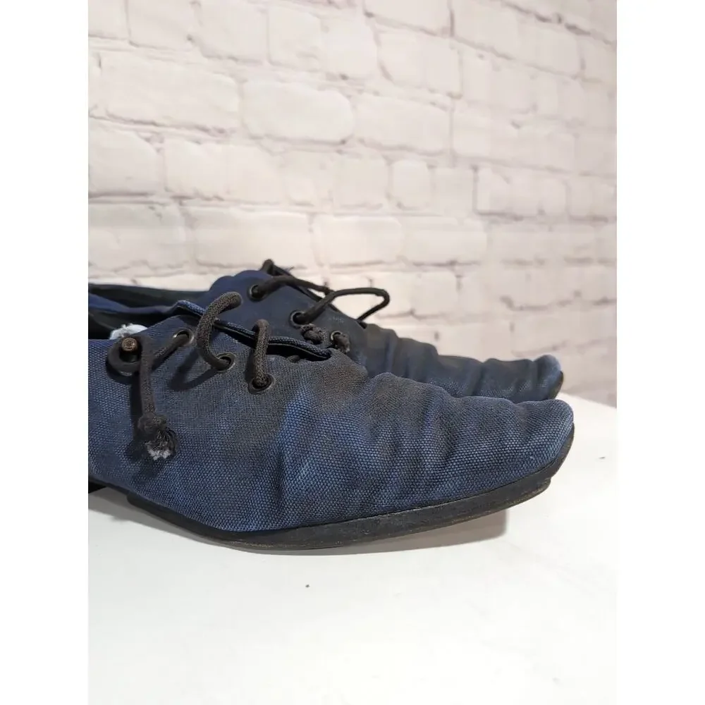 Alexander Fielden The Philosopher Handmade Denim Leather Avant Garde Shoe Sz 41